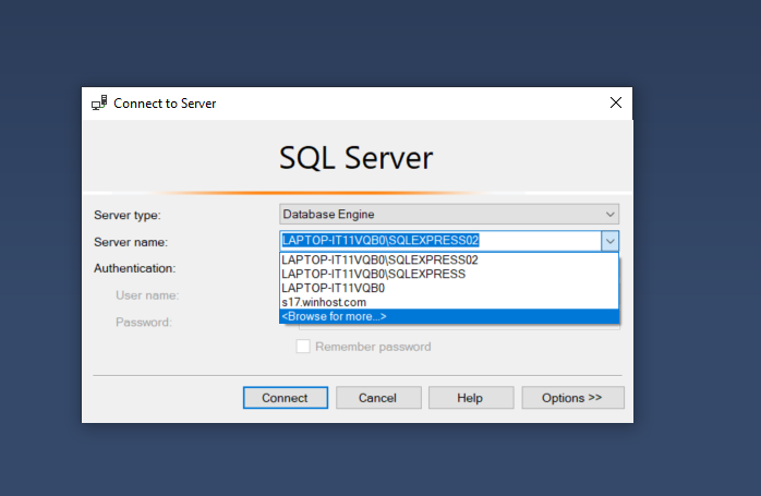 SQL Server Database List